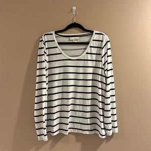 Long Sleeve Striped Top XL